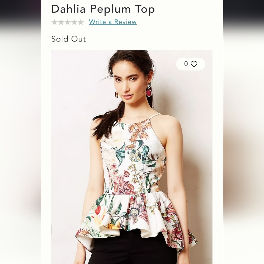Cameo Floral Peplum Top